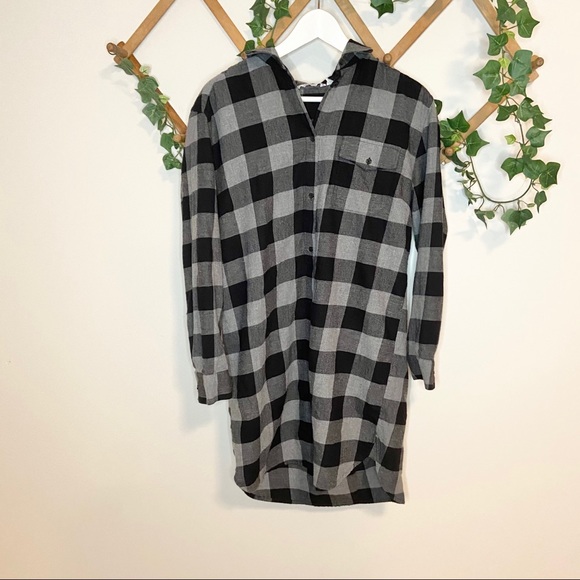 & Other Stories Checked Flannel Shirt Dress - Picture 2 of 6